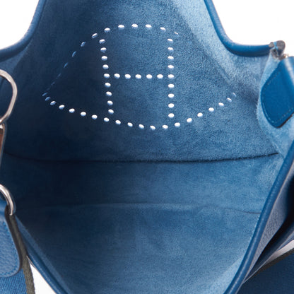 Hermes Taurillon Clemence Amazone Evelyne III GM Bleu de Galice 6 of 8