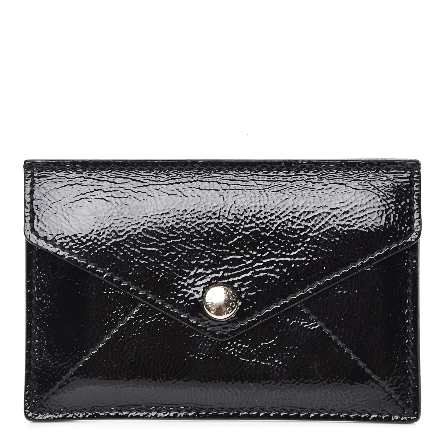 Gucci Patent Soho Envelope Card Case Black 7 of 7