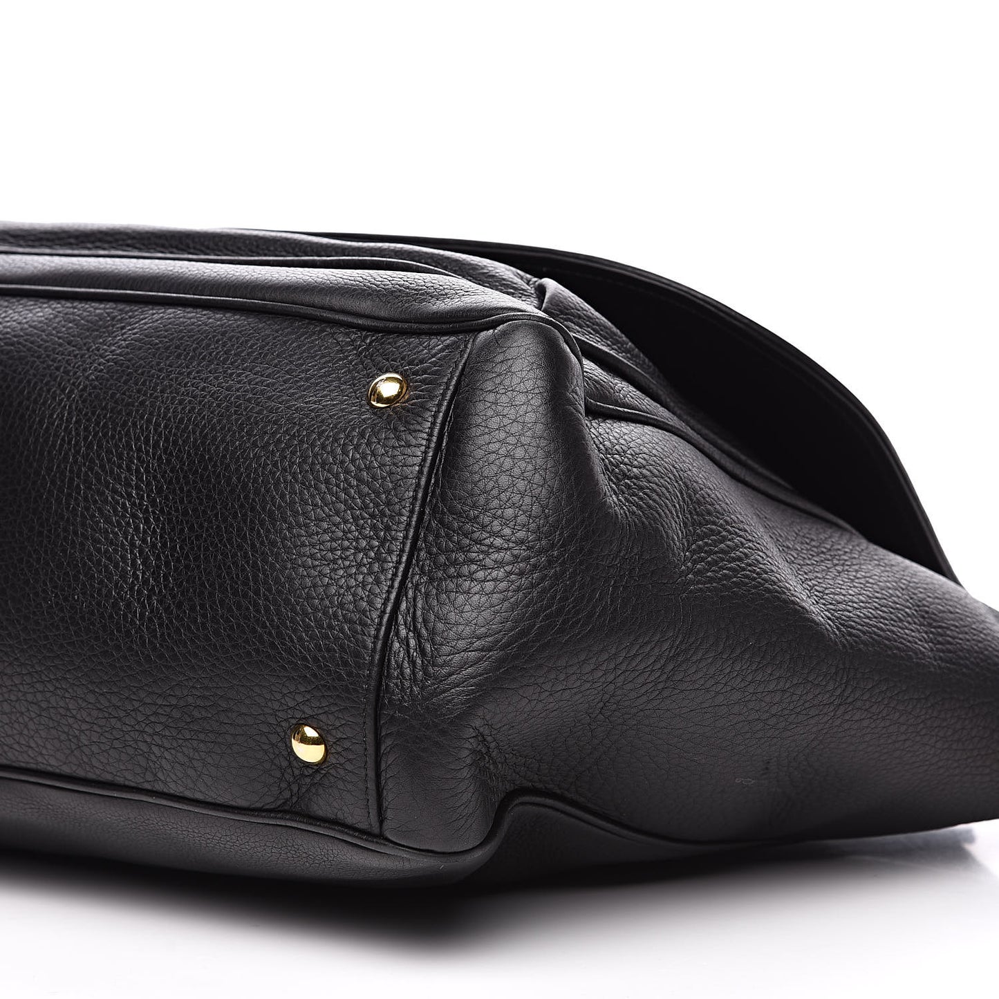 Pebbled Calfskin Medium 1973 Top Handle Satchel Black