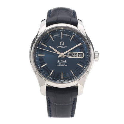 Omega Stainless Steel Alligator 41mm De Ville Co-Axial Annual Calendar Automatic Watch Blue 431.33.41.22.03.001 1 of 6