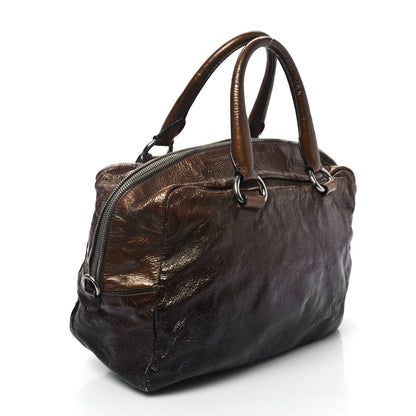 Prada Vernice Sfumaya Satchel Blond Mordore 3 of 13