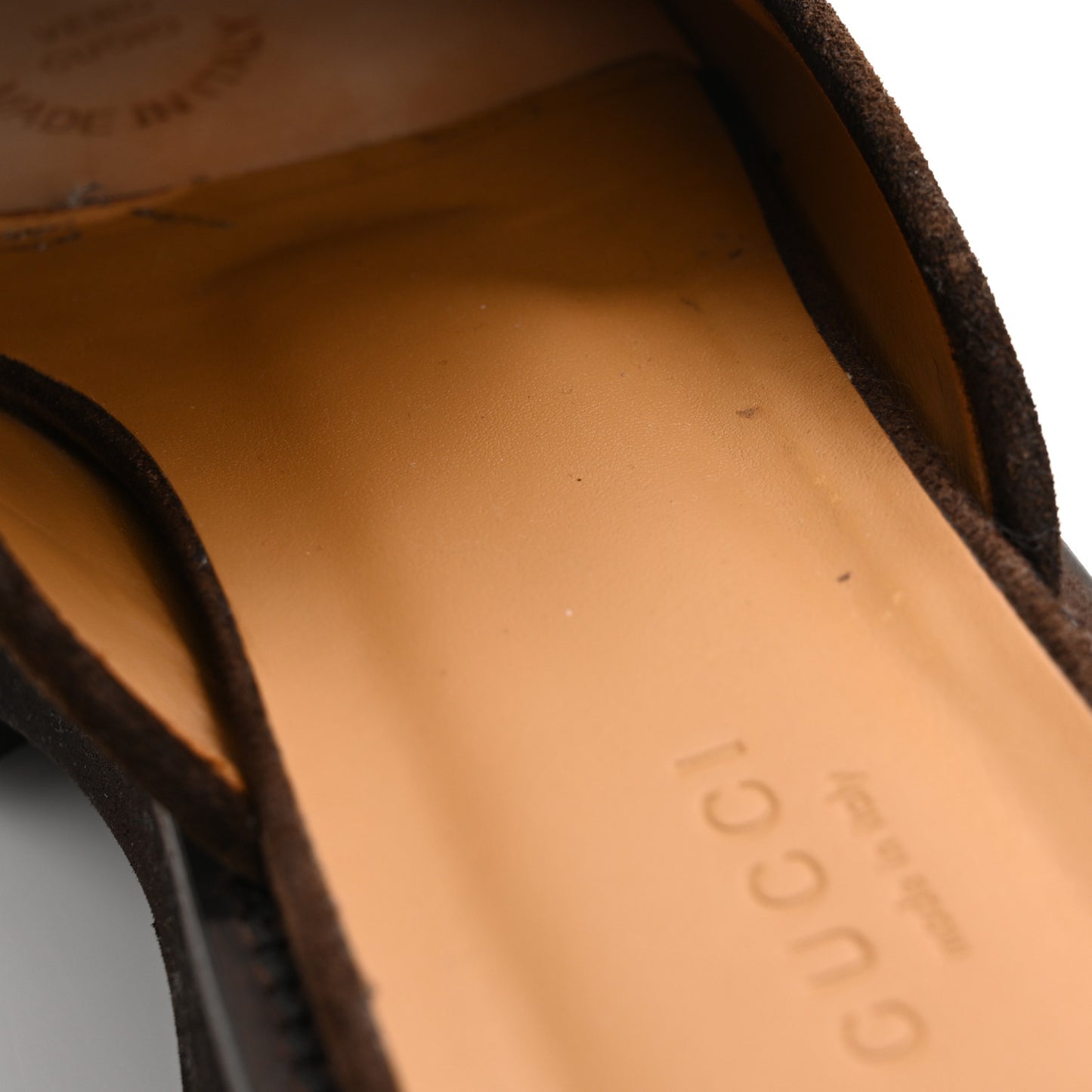 Suede Horsebit Platform Mules 39.5 Washed Brown