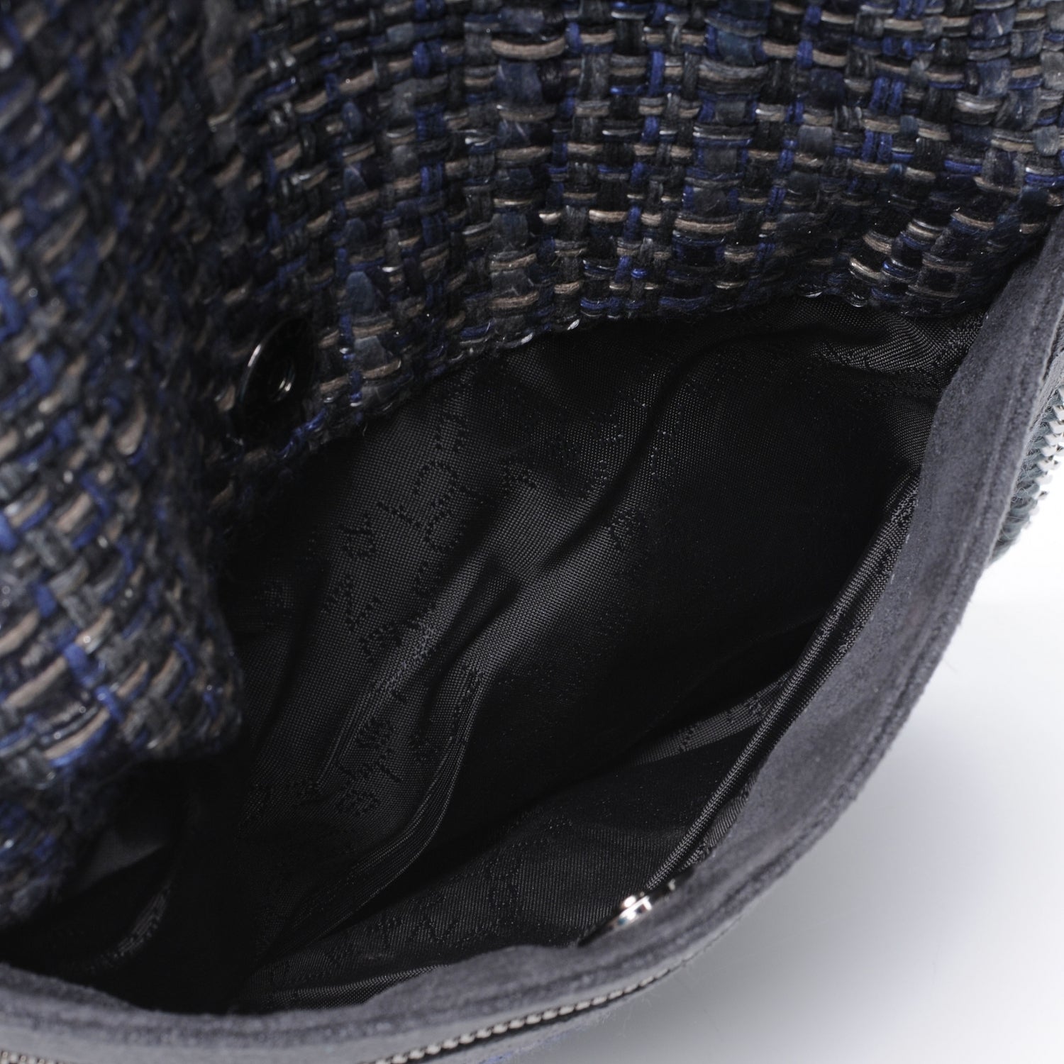 Stella McCartney Woven Boucle Fold Over Falabella Clutch Blue 6 of 9