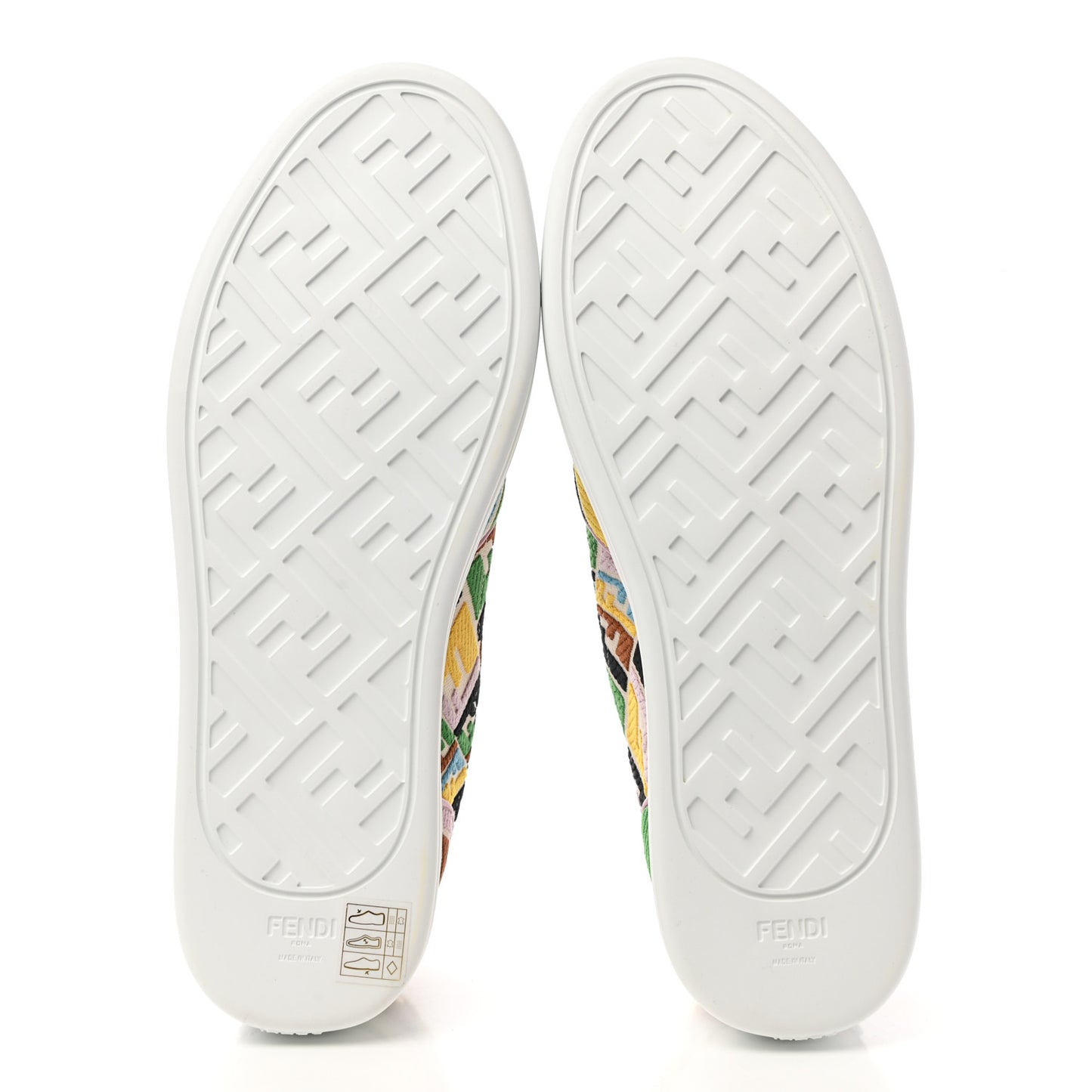 X SARA COLEMAN Canvas FF Vertigo Embroidered Womens Rise Slip On Sneakers 41 Grezzo Multicolor