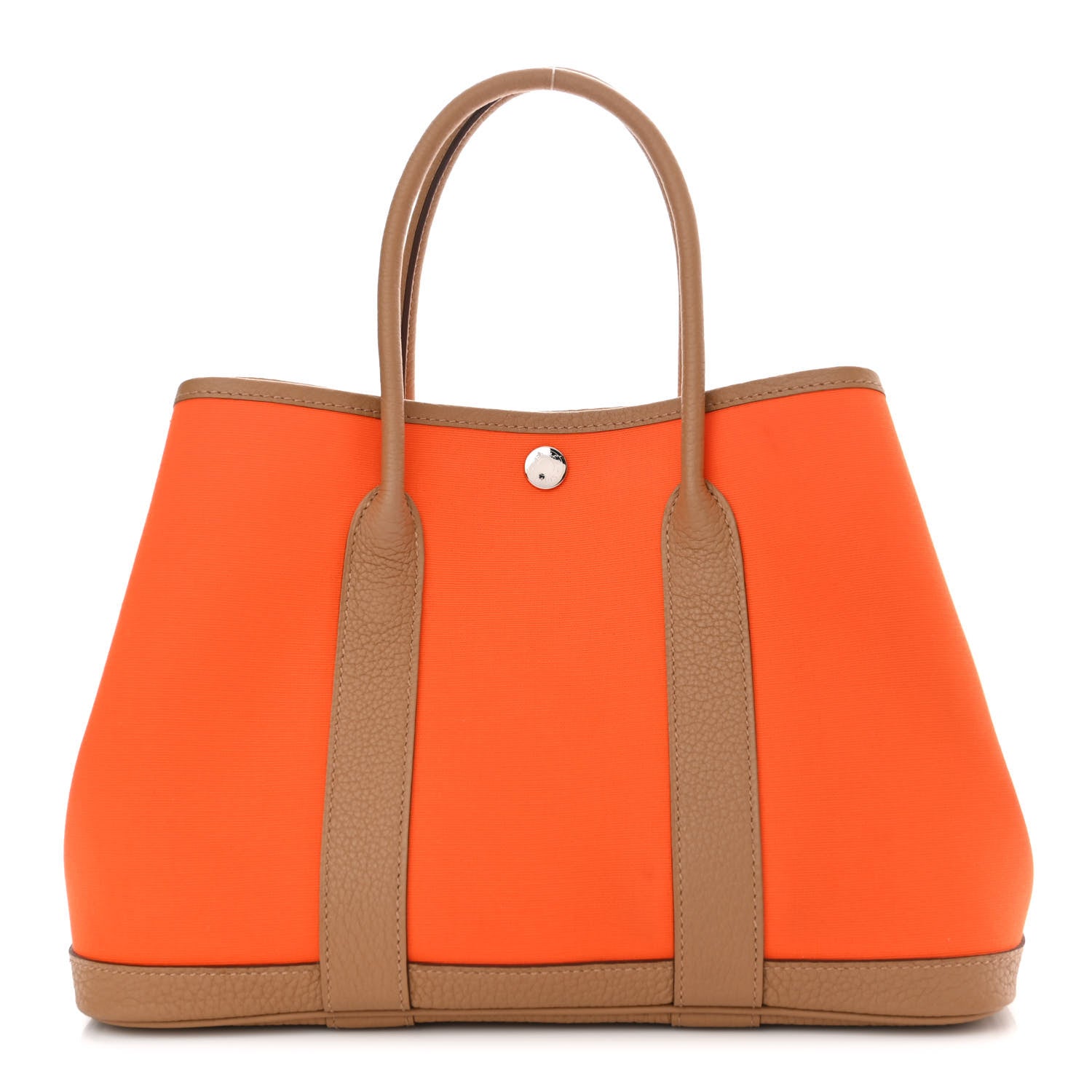 Hermes Toile Militaire Vache Country Garden Party 30 TPM Orange Chai 1 of 15