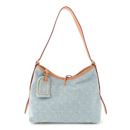 Louis Vuitton Monogram Denim CarryAll PM Sky Blue 1 of 11