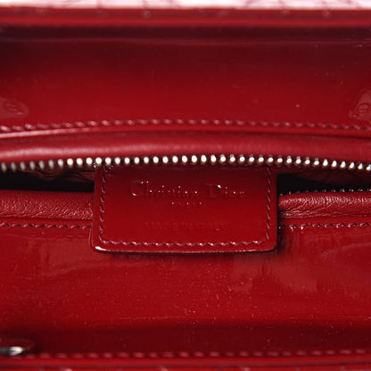 Christian Dior Patent Cannage Medium Lady Dior Red 6 of 10