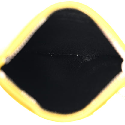 Saint Laurent Grained Calfskin 5 Fragments Zip Pouch Card Holder Sunflower 5 of 7