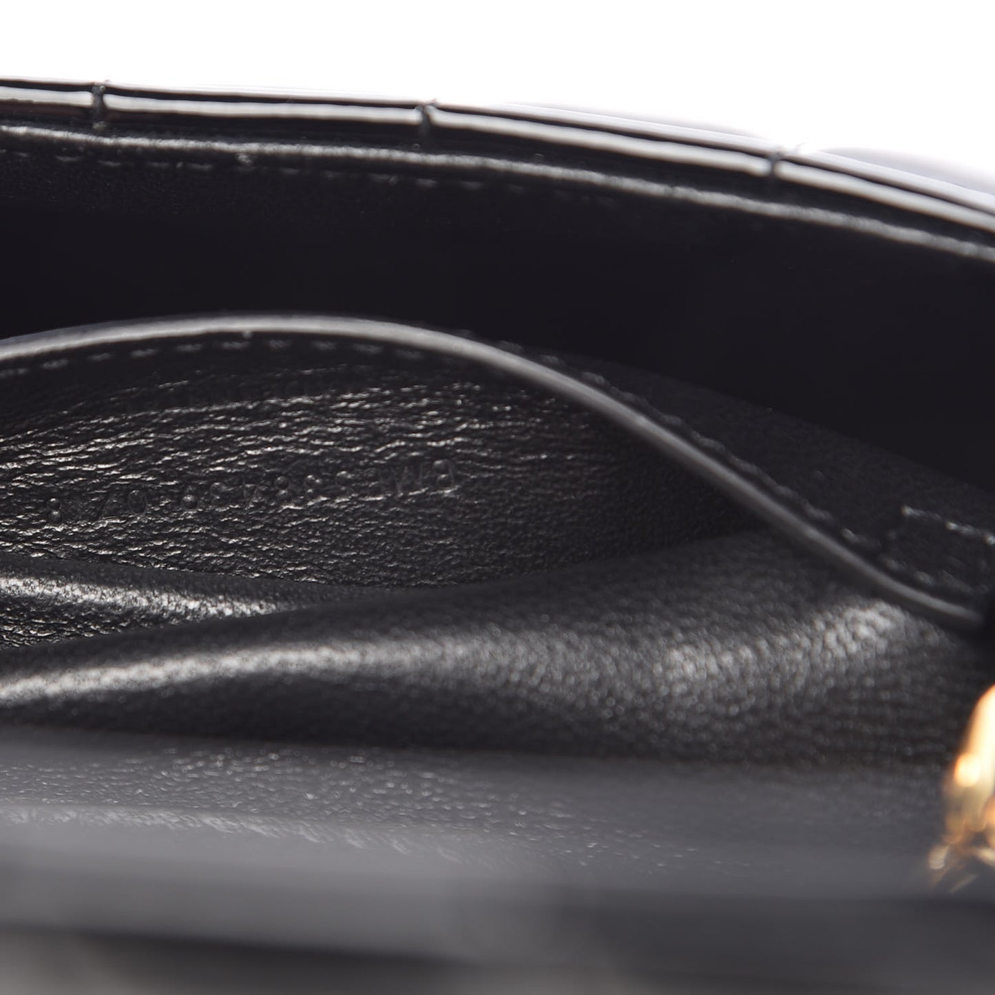 Patent Calfskin Matelasse Monogram Small Vicky Chain Bag Black