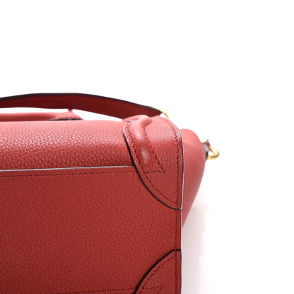Celine Baby Grained Calfskin Nano Luggage Red 10 of 10