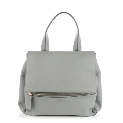 Givenchy Grained Calfskin Medium Pandora Pure Flap Bag Pearl Grey 1 of 7