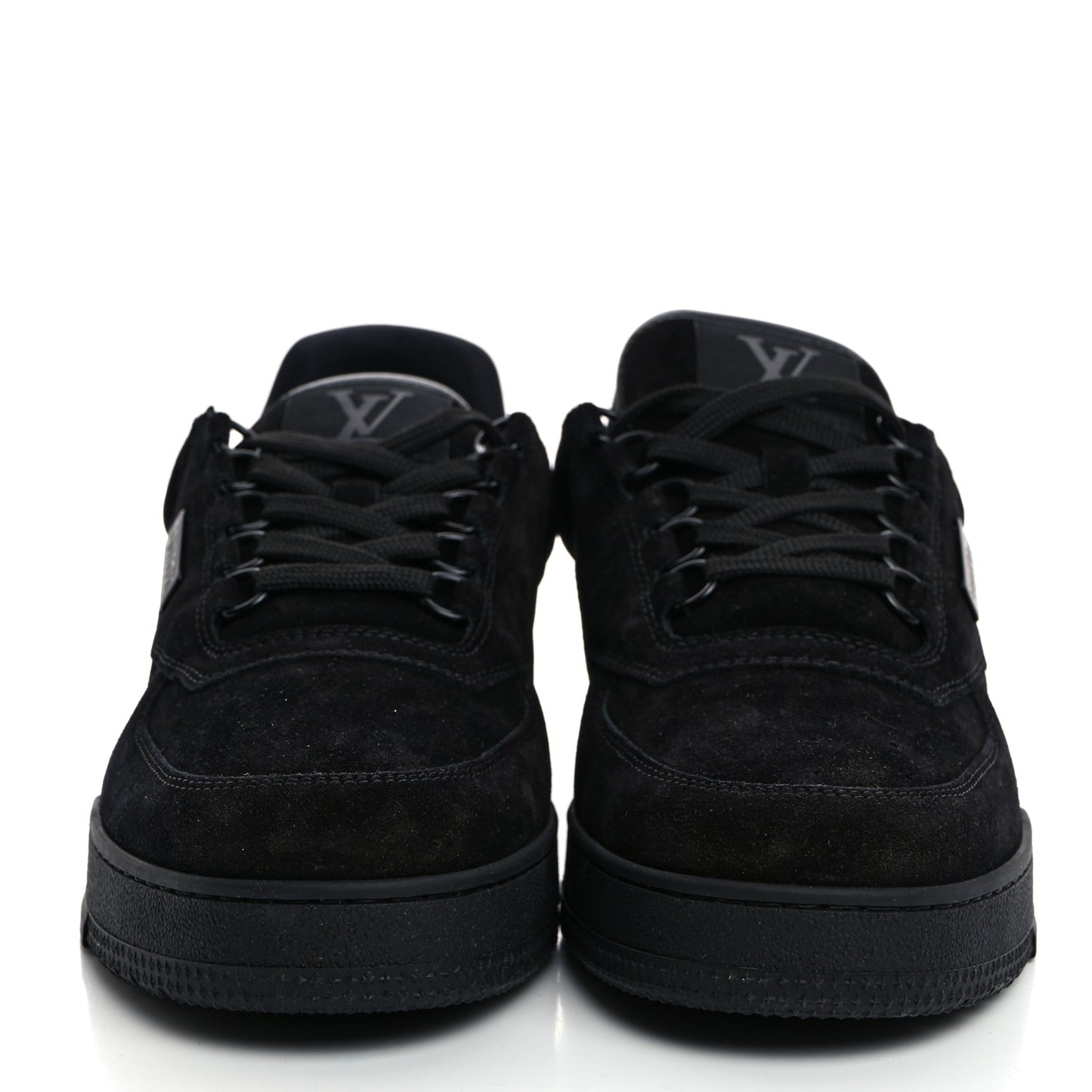 Suede Mens LV Trainer Sneakers 6.5 Black