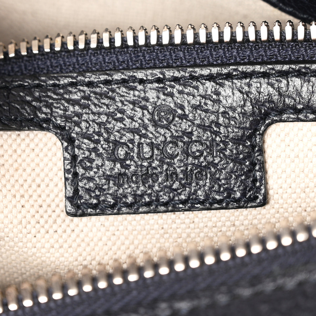 Gucci GG Supreme Monogram Textured Dollar Calfskin Web Medium Savoy Duffle Bag Beige Blue 5 of 10