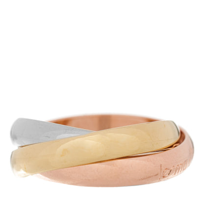 Cartier 18K Pink Yellow White Gold Classic Les Must De Cartier Trinity Ring 52 6 6 of 10