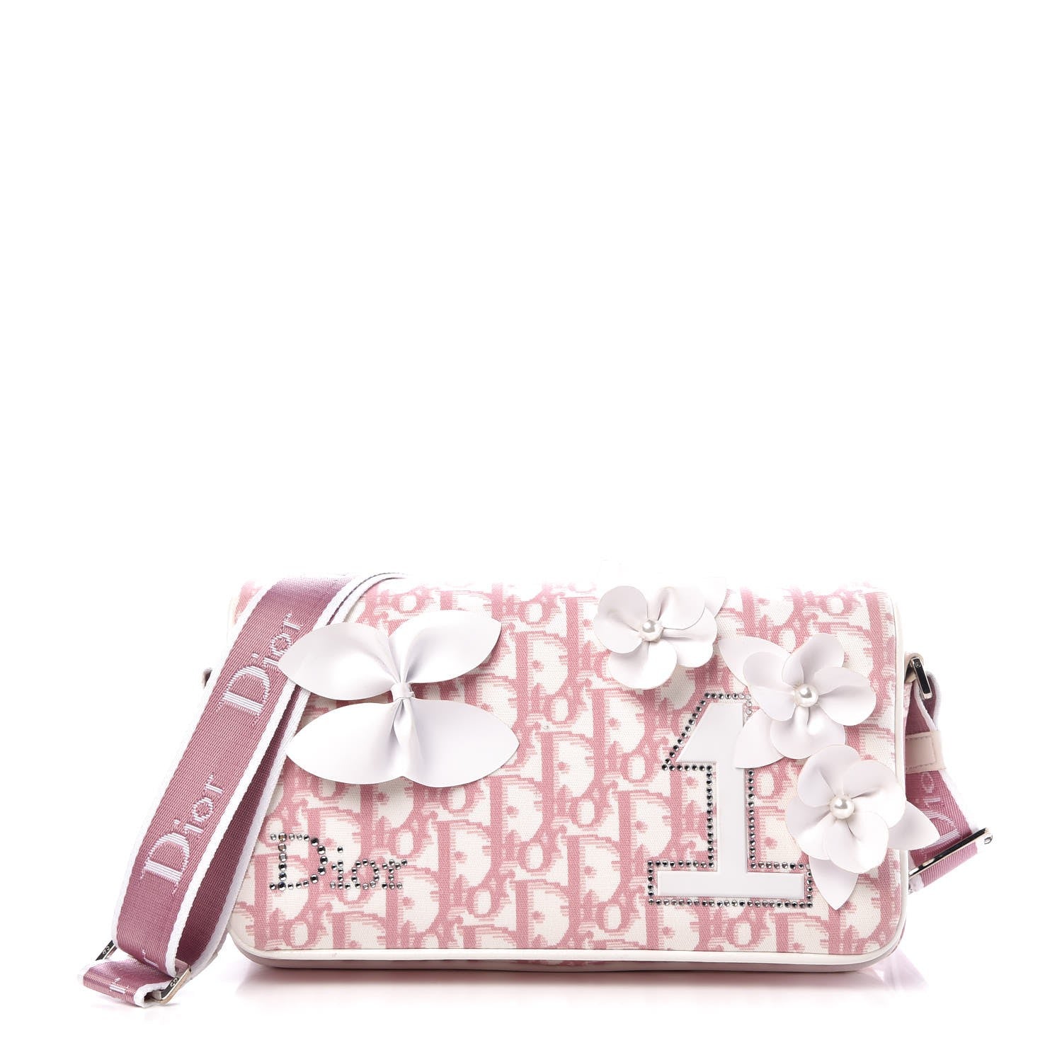 Christian Dior Monogram Girly Flap Reporter Rose Clair 1 of 7