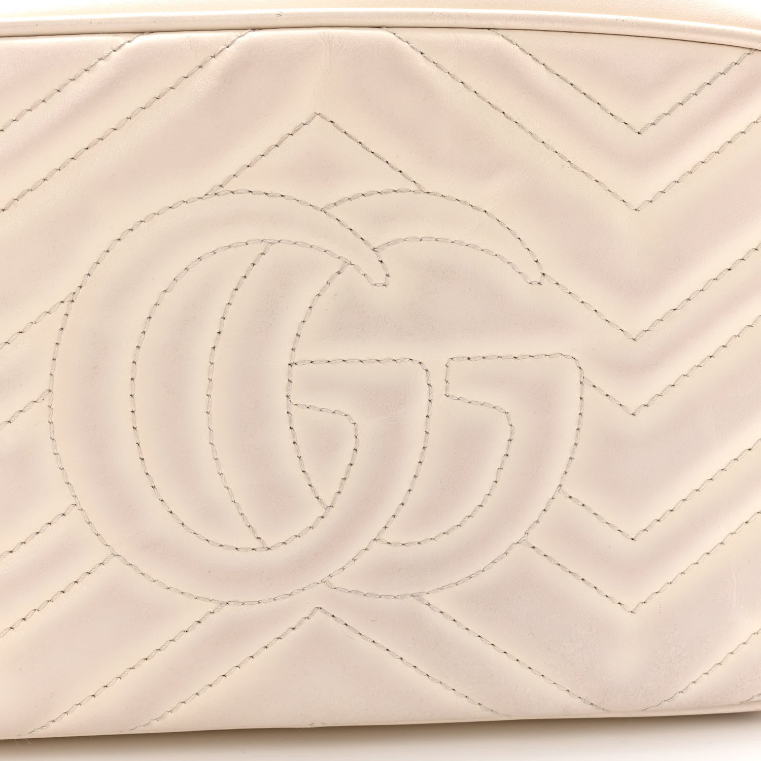 Gucci Calfskin Matelasse Small GG Marmont Chain Shoulder Bag White 11 of 11