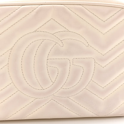Gucci Calfskin Matelasse Small GG Marmont Chain Shoulder Bag White 11 of 11