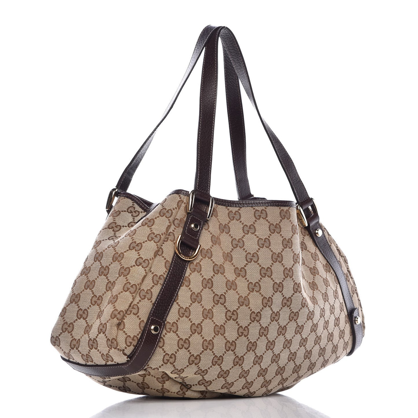 Monogram Medium Abbey Shoulder Bag Dark Brown