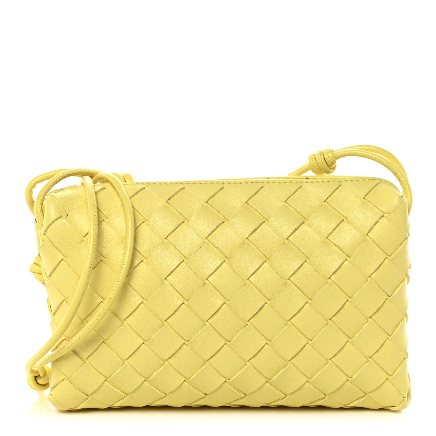 Bottega Veneta Nappa Intrecciato Mini Loop Camera Bag Yellow 1 of 9