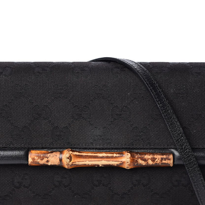 Gucci Monogram Bamboo Bar Clutch Black 9 of 10