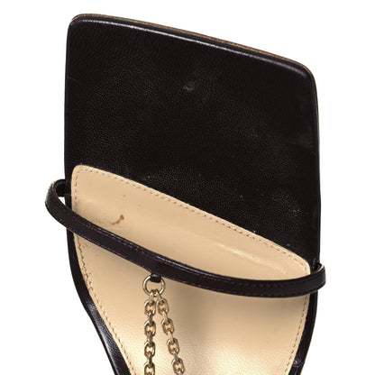 Bottega Veneta Lambskin Stretch Chain Strap 90mm Sandals 40 Ebony 8 of 8