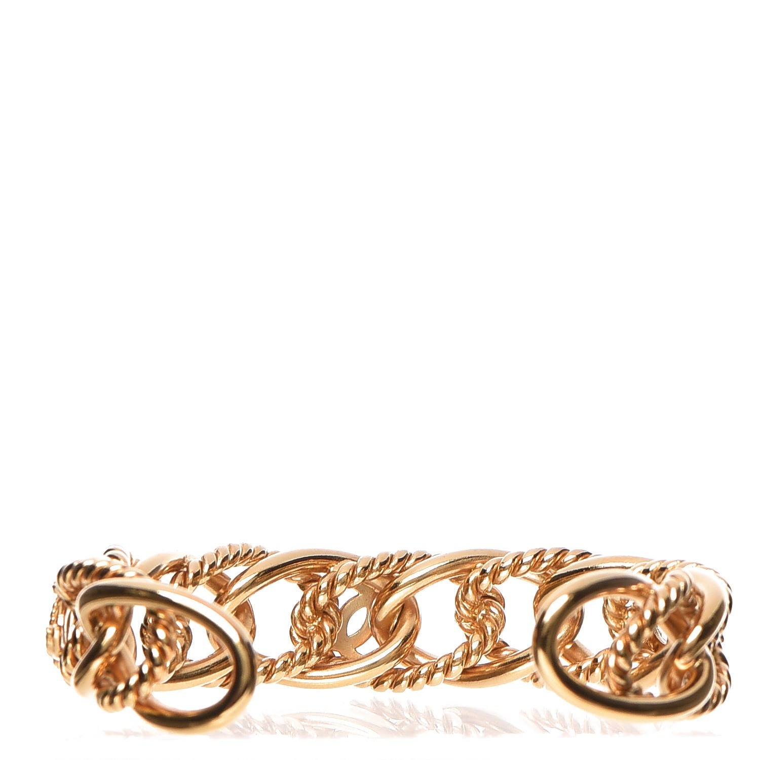 Chanel Metal Twisted CC Bracelet M Gold 8 of 10