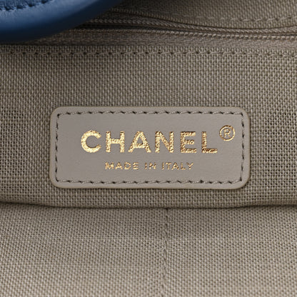 Chanel Cotton Medium Deauville Tote Blue White 7 of 11