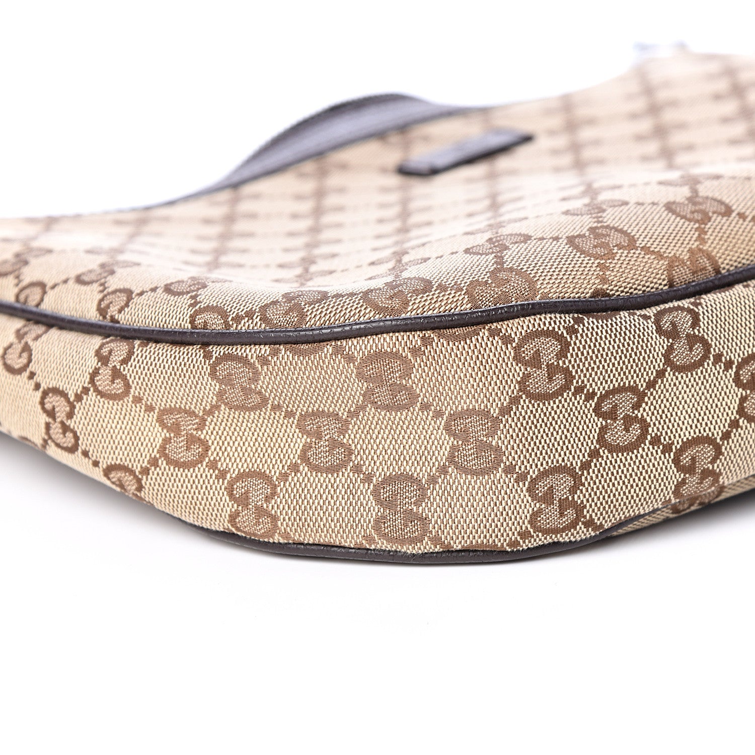 Gucci Monogram Medium Half Moon Hobo Dark Brown 7 of 12