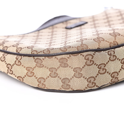 Gucci Monogram Medium Half Moon Hobo Dark Brown 7 of 12