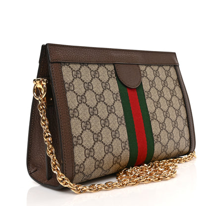 Gucci GG Supreme Monogram Web Small Ophidia Chain Shoulder Bag Brown 3 of 8