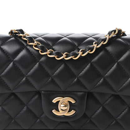 Chanel Lambskin Quilted Mini Rectangular Flap Black 10 of 12