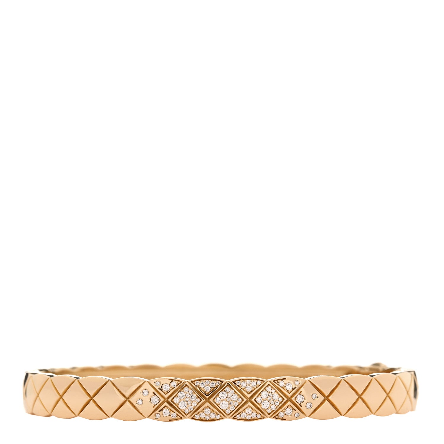 Chanel 18K Yellow Gold Diamond Coco Crush Bracelet M 1 of 4