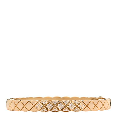 Chanel 18K Yellow Gold Diamond Coco Crush Bracelet M 1 of 4