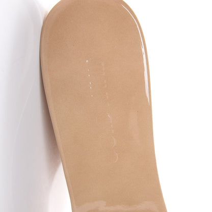 Jimmy Choo Patent Calfskin Cork Perfume Wedge Sandals 39.5 Nude 9 of 10