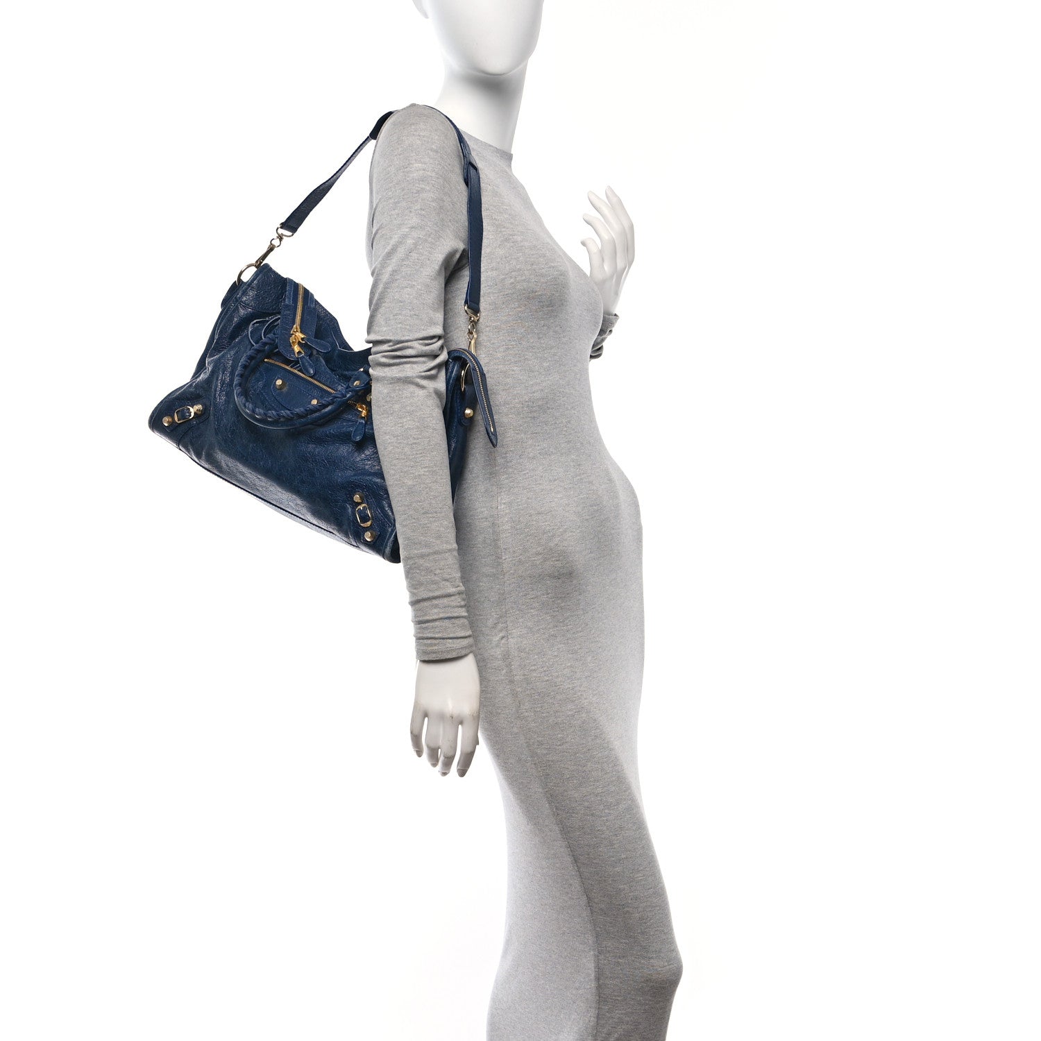 Balenciaga Agneau Giant 12 Gold Hardware City Bleu Mineral 2 of 14