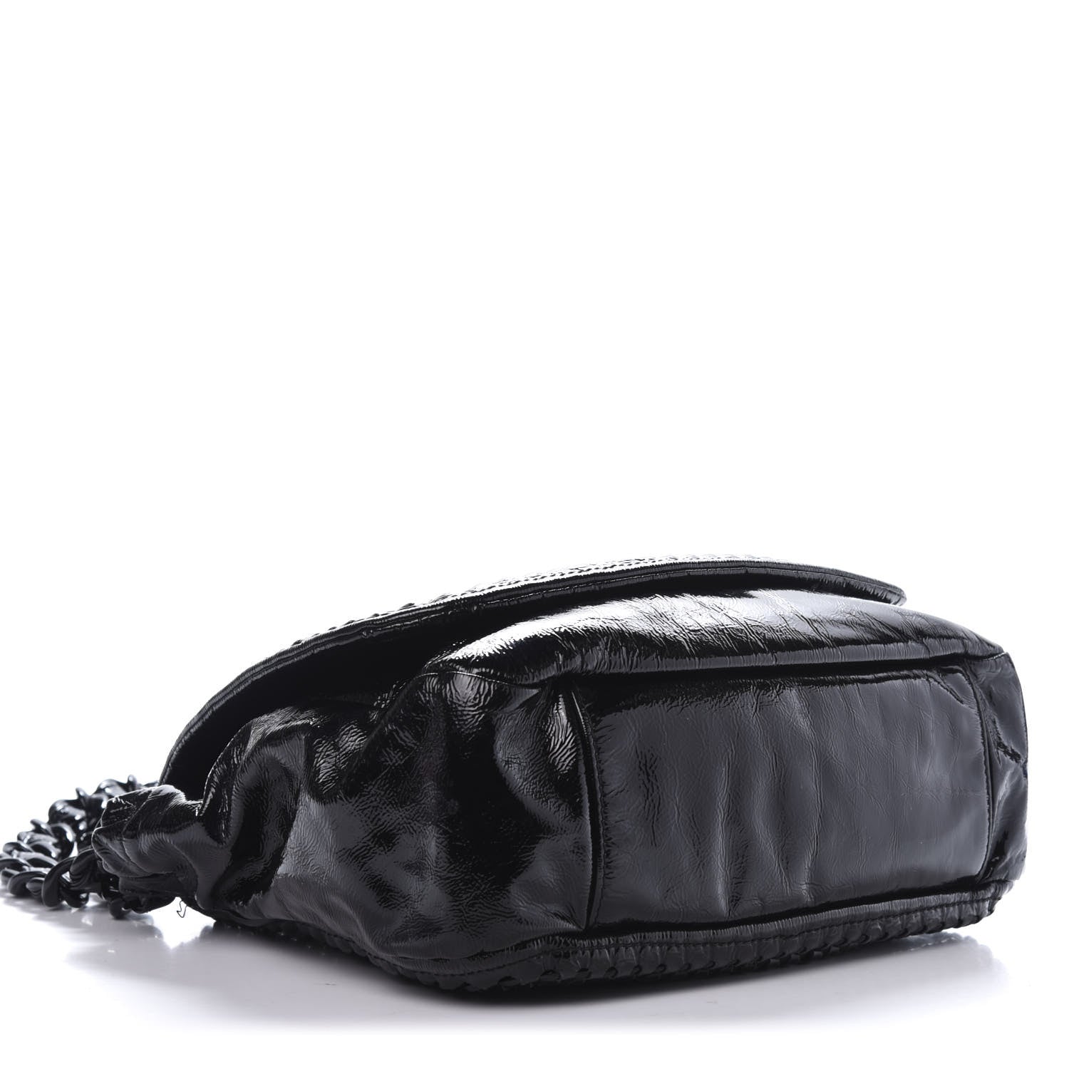 Chanel Crinkled Patent Modern Chain Flap Black 4 of 20
