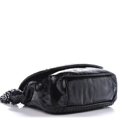 Chanel Crinkled Patent Modern Chain Flap Black 4 of 20