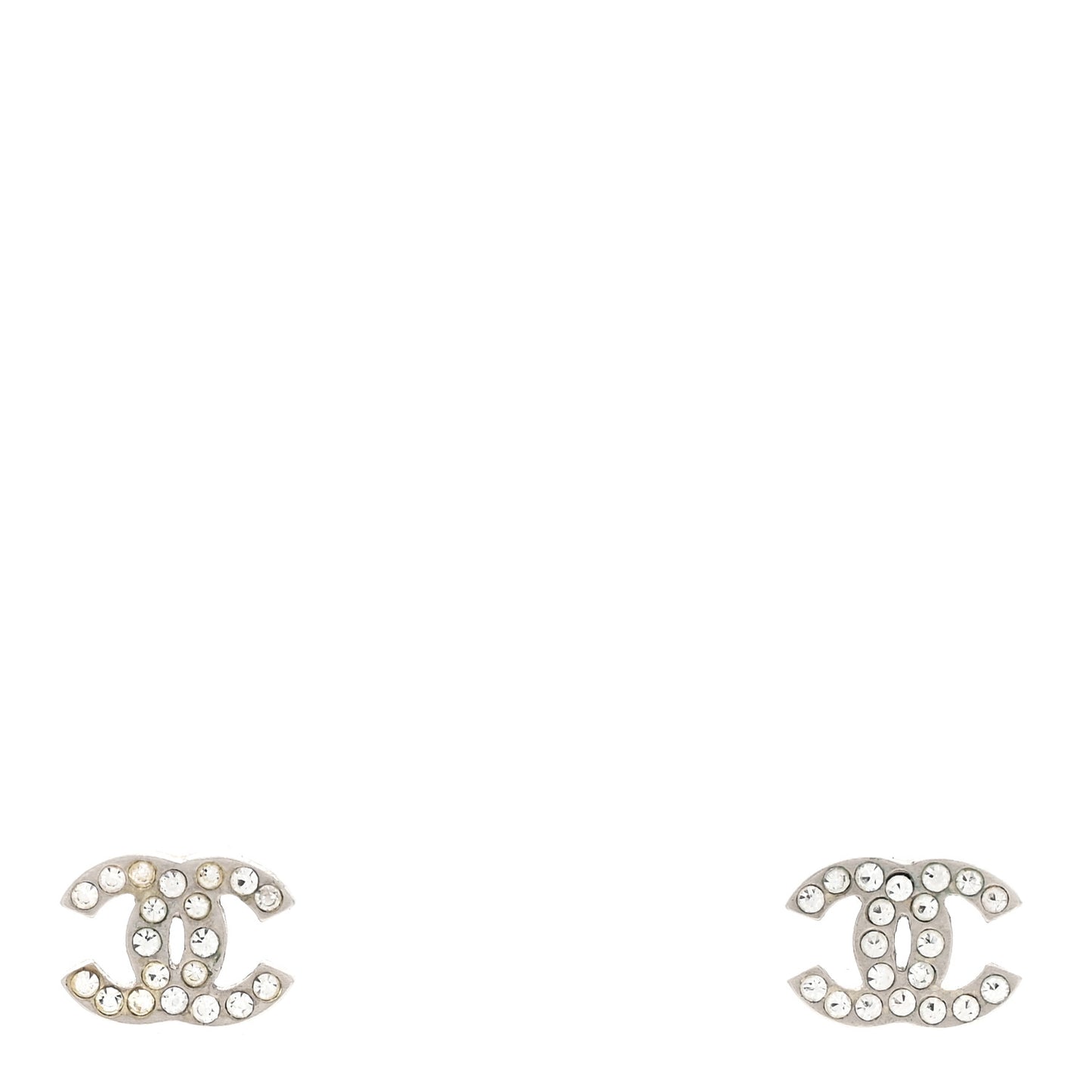 Crystal CC Earrings Silver