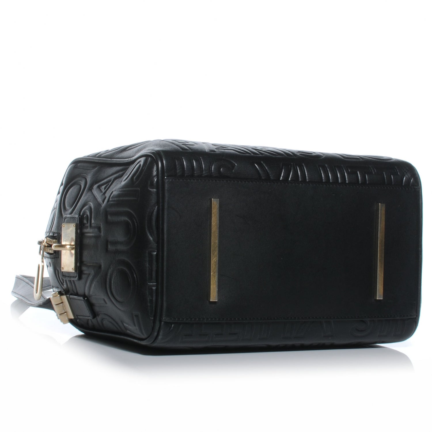 Louis Vuitton Calfskin Embossed Mini Cube Speedy Black 4 of 7