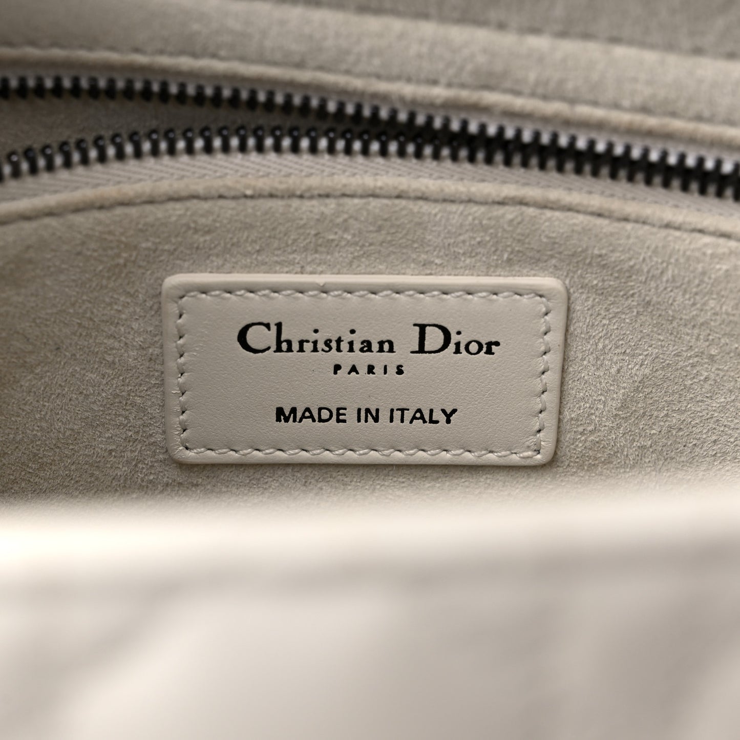 Lambskin Cannage Medium Lady Dior White