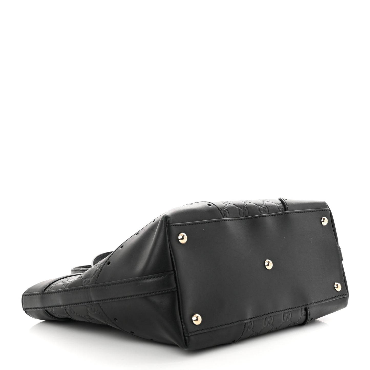 Guccissima Large Punch Tote Black