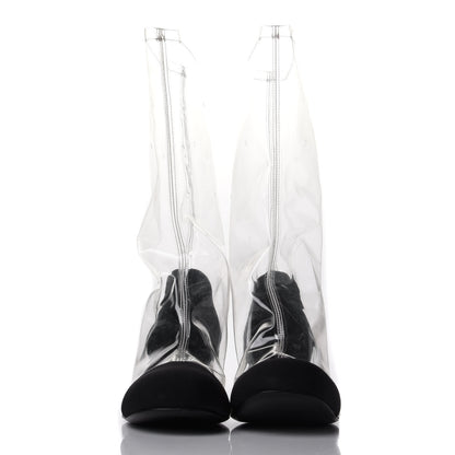 Chanel PVC Grosgrain High Boots 38.5 Transparent Black 2 of 9