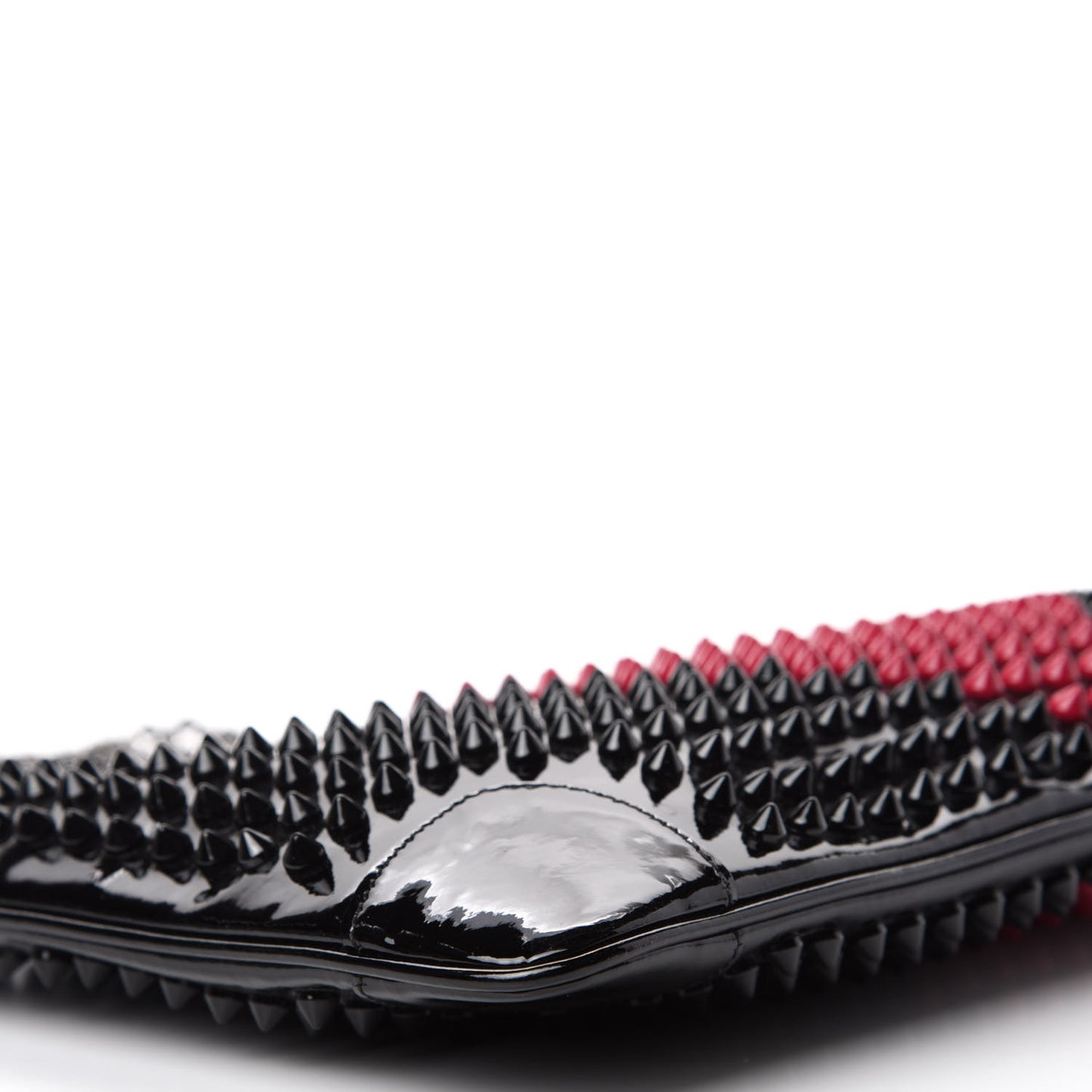 Patent Panettone Spiked Valentines Clutch Bag Black Fuchsia