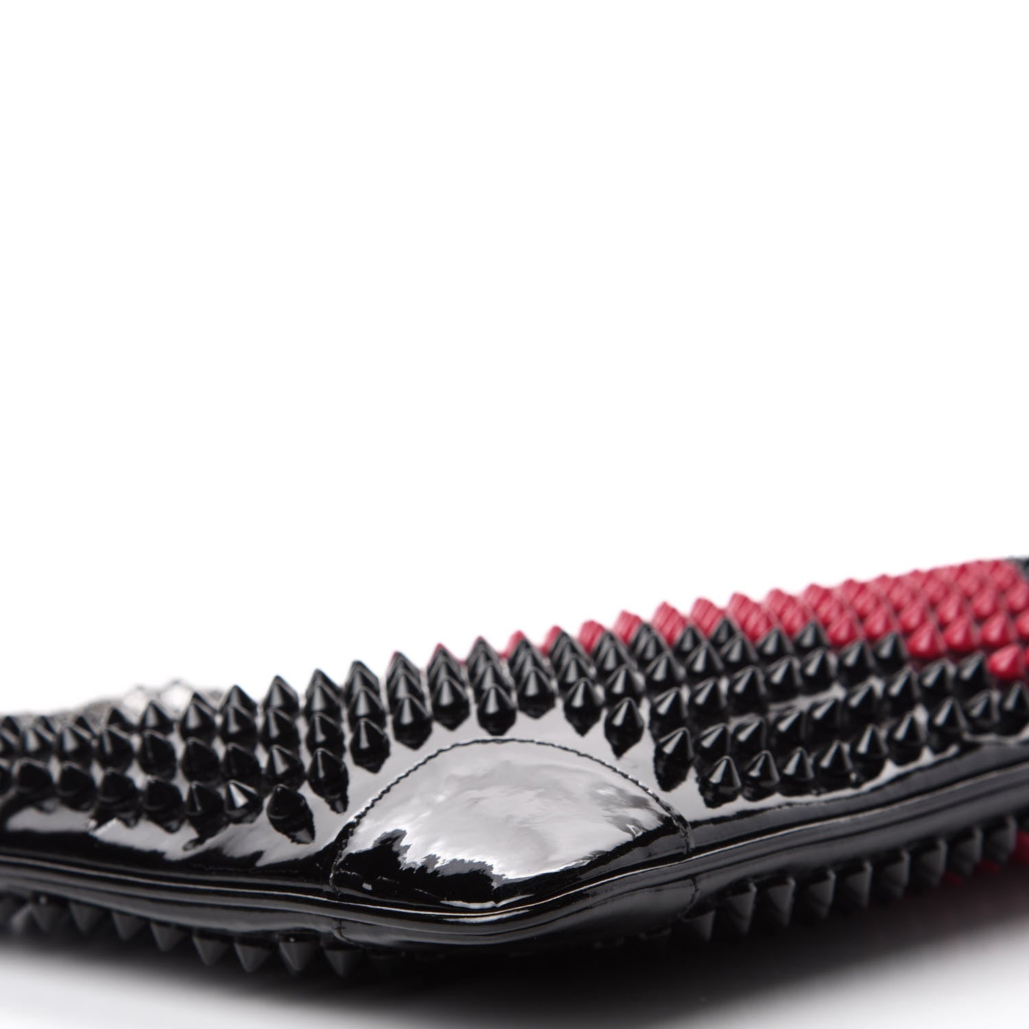Christian Louboutin Patent Panettone Spiked Valentines Clutch Bag Black Fuchsia 6 of 11