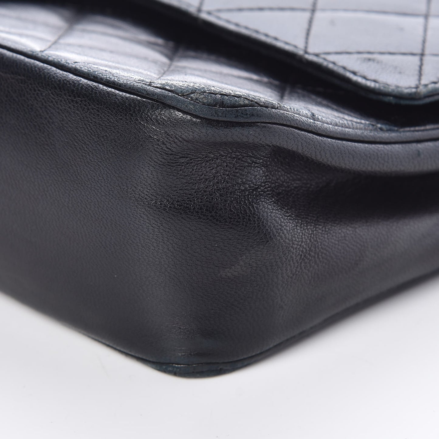 Lambskin Quilted Medium Double Flap Bijoux Chain Black