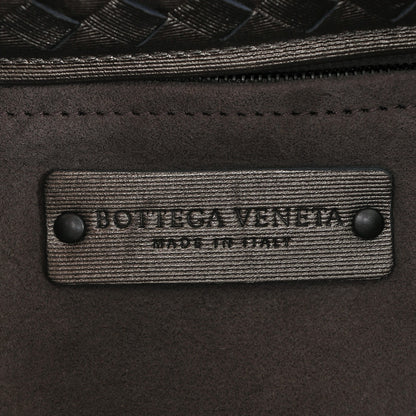 Bottega Veneta Metallic Grosgrain Intrecciato Medium A Shape Seamless Tote Pewter 6 of 6