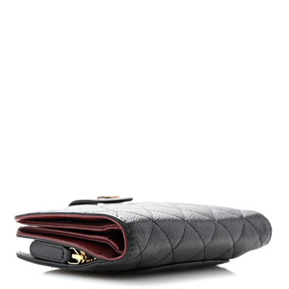 Chanel Caviar Quilted CC French Wallet Black 4 of 11