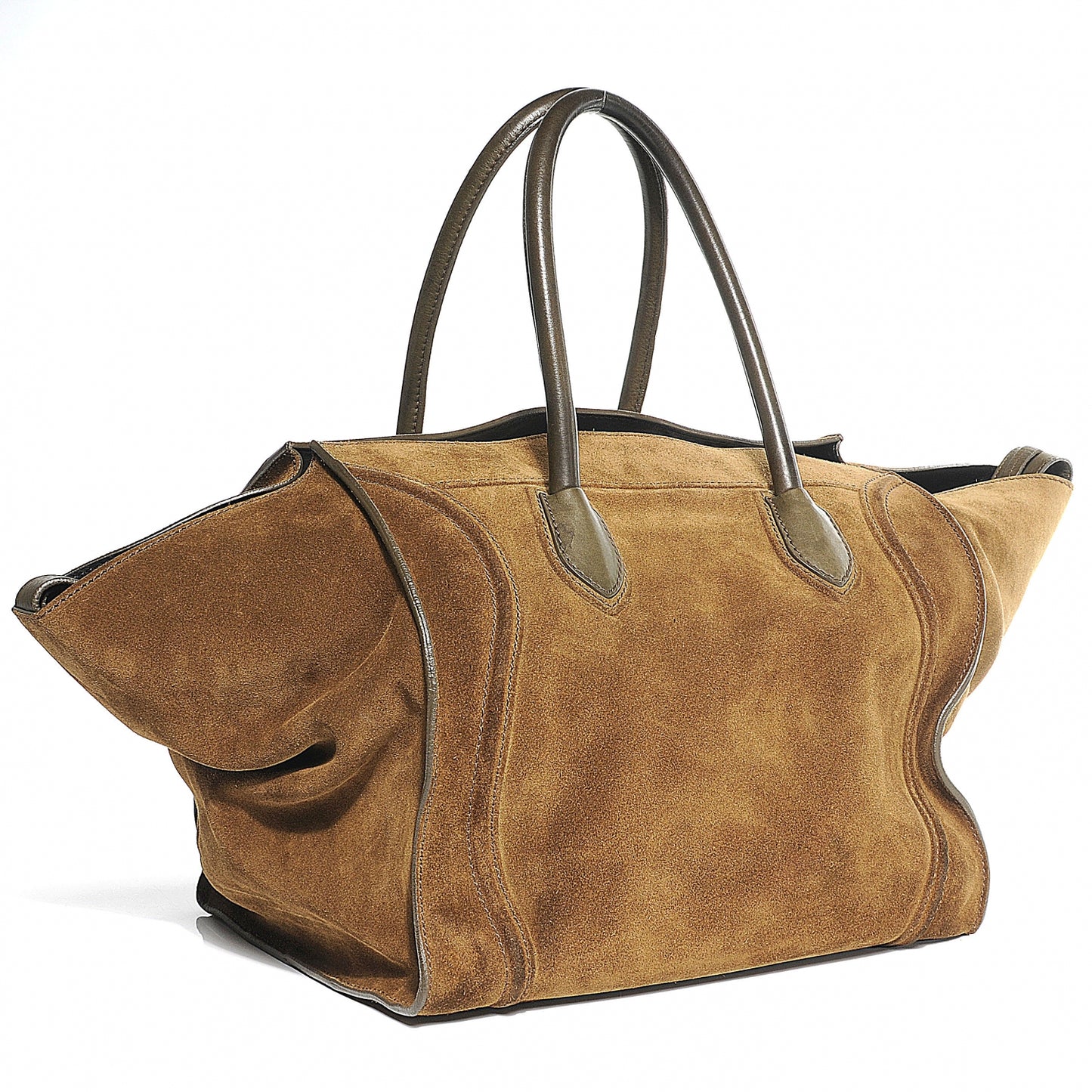 Suede Large Phantom Luggage Olive