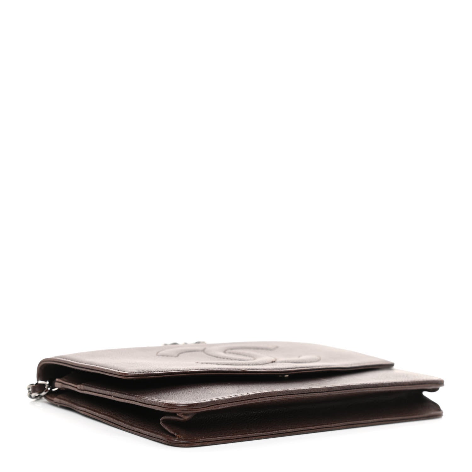 Chanel Caviar Timeless CC Wallet On Chain WOC Dark Brown 3 of 11