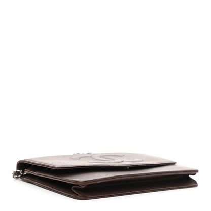 Chanel Caviar Timeless CC Wallet On Chain WOC Dark Brown 3 of 11